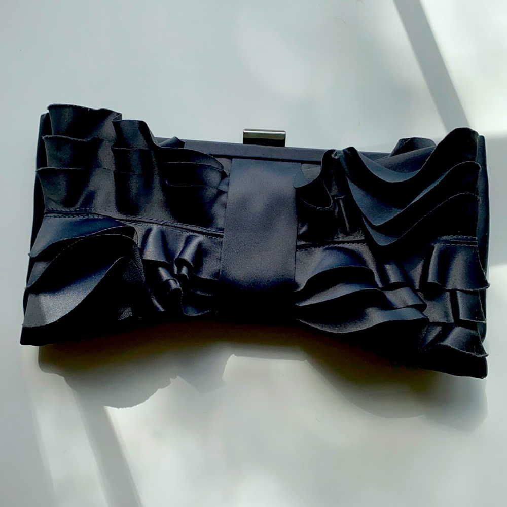 Gunmetal evening clutch handbag